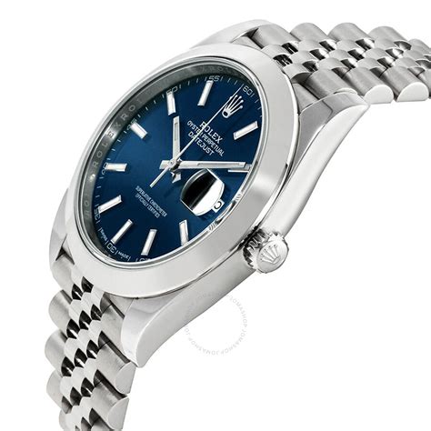 rolex datejust 41 blue dial automatic men's watch 126300blsj|rolex datejust 41 reference 126300.